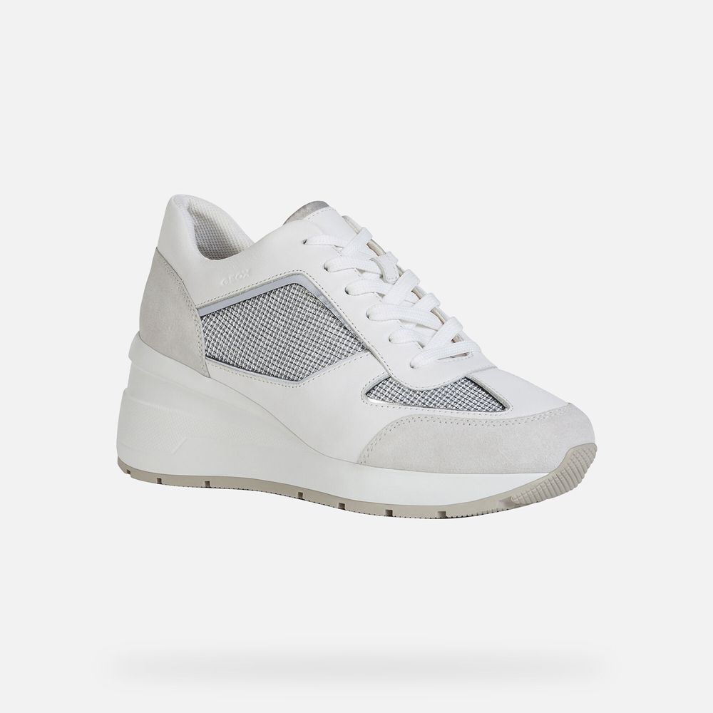 Geox Sneakers Grey/White Zosma - Geox Womens Shoes - UBLFER126